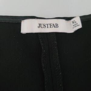 JustFab long black vest